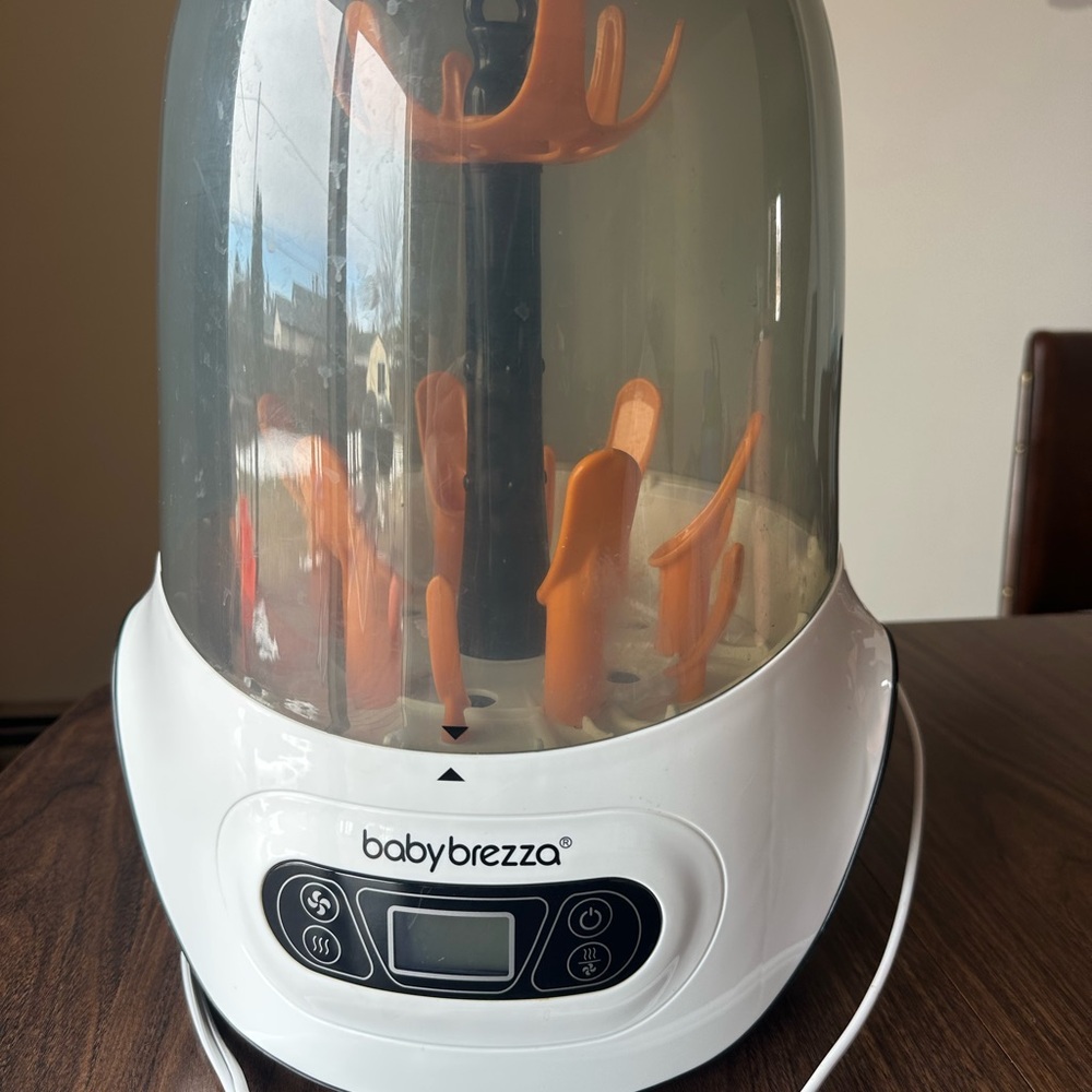 Baby Brezza White and Orange Bottle Dryer